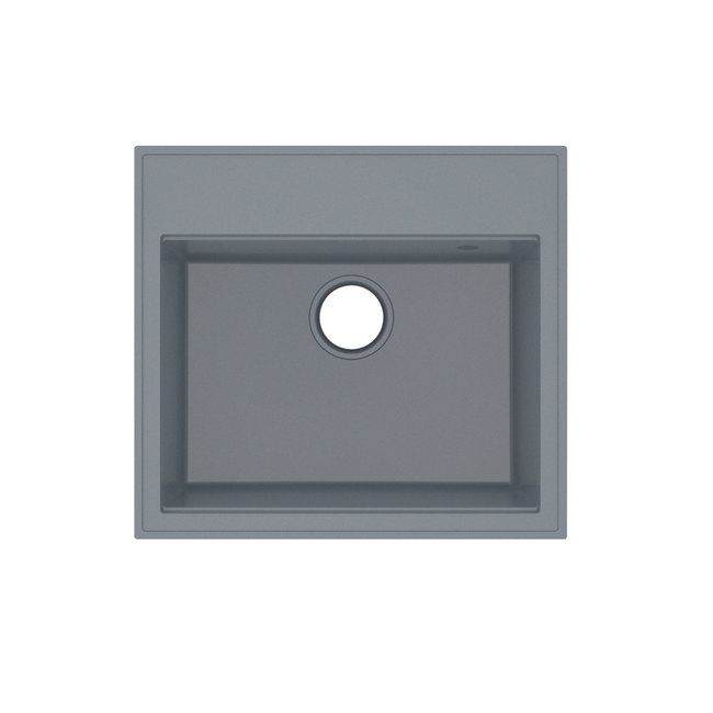 Granite sink RETTO 1 bowl without drainer - finishing Gray